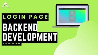 Backend web development tutorial for beginners  How to create a website? Part 2  login page 