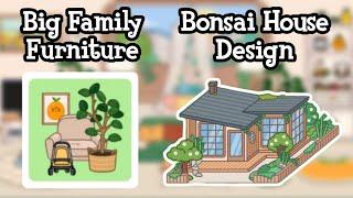 Big Family Furniture + Bonsai House Design   Toca Boca House Ideas  Toca Life World