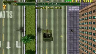 Gta 1 grand theft auto ps x gameplay tank   bug