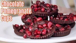 Dark Chocolate Pomegranate Cups  Simple and Delish by Canan