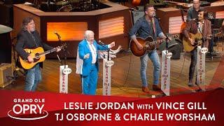 Leslie Jordan with Charlie Worsham TJ Osborne and Vince Gill – Will The Circle Be Unbroken  Opry