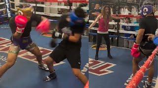 Curmel Moton gets KICKED OUT of Sparring for PUNISHING his opponent • Floyd Mayweather Prodigy