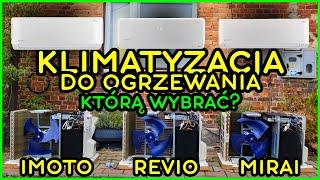 Jaki klimatyzator do ogrzewania? Porównanie 3 klim ROTENSO Imoto Revio Mirai - głębsza analiza