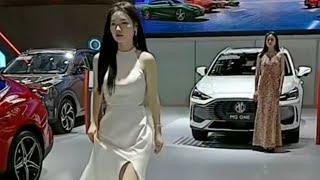 Cute Chinese girl at the car show #trending #girl #trendingshorts #shortsfeed #trend