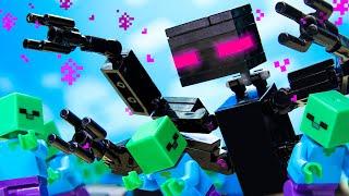 1000 ZOMBIES vs MUTANT ENDERMAN Challenge  Lego Minecraft Animation