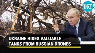 Deadly Russian Drones Force Ukraine To Hide Valuable Artillery In Bakhmut Bushes  Watch