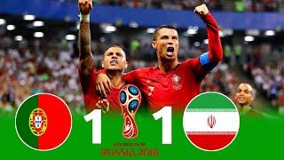 Portugal 1 × 1 Iran  2018 World Cup Extended Highlights & All Goals HD