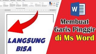 Cara Membuat Garis Pinggir di Word