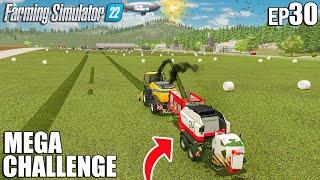 I used THE MOST OVERPOWERED SILAGE BALER in FS22  MEGA Challenge #30  Farming Simulator 22