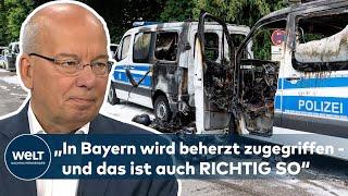 „Es wird versucht werden zu stören“ - G7-GIPFEL Polizeiautos in Flammen  WELT INTERVIEW