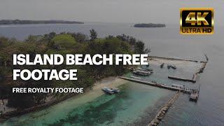 Free Royalty Aerial View Pulau Harapan & Pulau Bulat Cendana Kepulauan Seribu Jakarta Indonesia