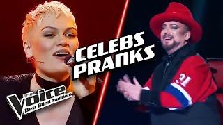 Unexpected CELEBRITY PRANKS on The Voice