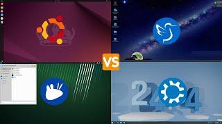 Ubuntu VS Kubuntu VS Xubuntu VS Lubuntu 24.04 LTS  RAM Consumption