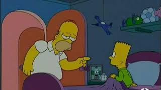 Los Simpson - Homer borracho entra al dormitorio de Bart