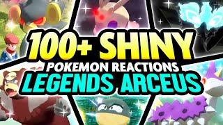 100 EPIC SHINY POKEMON REACTIONS Pokemon Legends Arceus Shiny Montage