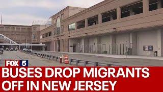 NYC migrant crisis Buses drop migrants off in New Jersey