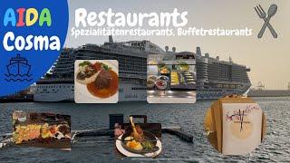 AIDAcosma Restaurants   Beach House French Kiss Street Food Mamma Mia Best Burger Yachtclub… 