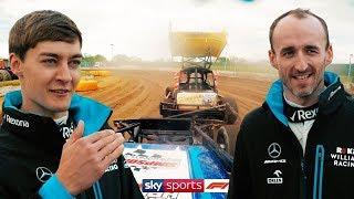 George Russell and Robert Kubica go stock car racing