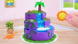 Amazing Waterfall Cake Tutorial 1000+ Miniature Cake Decorating Idea Mini Cakes Making