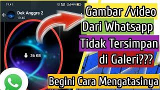 Cara Mengatasi Foto  Video Whatsapp Tidak Tersimpan di Galeri