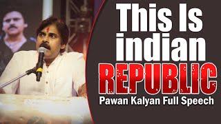 JanaSena Chief Sri Pawan Kalyan Speech without trims at Republic Pre release event  Pawan Kalyan