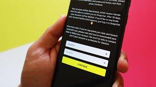 How- To Delete Snapchat Account Permanently — on Android