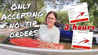 Accepting NO-TIP orders for 3 hours DoorDash & Uber Eats ride along