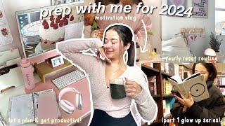 PREP WITH ME FOR 2024 yearly reset routine getting productive planning & raising our vibrations