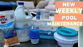 NEW EASY Weekly pool maintenance for beginners How to clean your above ground pool & keep it clear