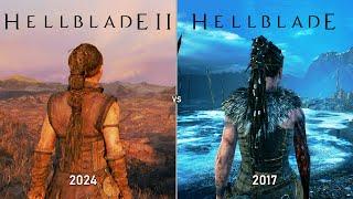 Hellblade 2 vs Hellblade  Physics and Details Comparison