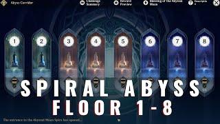 Spiral Abyss Floor 1-8 Beginners Guide  Genshin Impact