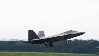 F-22 Raptor Flight Ops at Lask Air Base Poland