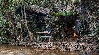 ใช้ชีวิตในป่า5วัน120ชั่วโมง สร้างที่พัก ทำกับดักหาอาหาร ในป่าฝน...Ep.1