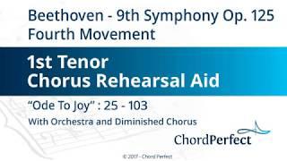 Beethovens 9th Symphony Op 125 - 4th Movement - Ode to Joy - 1st Tenor Chorus Rehearsal Aid