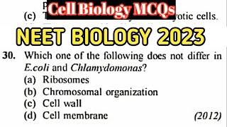 Cell Biology MCQ  Most Important Questions for NEET 2023 Part 4