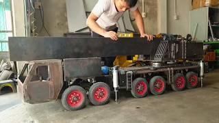 Man Builds Hydraulic RC Crane at Scale  Start to Finish by @rcactionhomemade