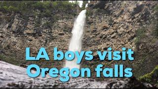 LA boys visit Watson Falls in Oregon