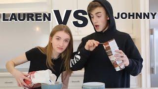 no recipe baking challenge Lauren Vs Johnny