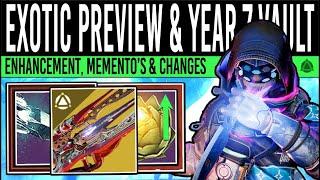 Destiny 2 NEW EXOTIC WEAPONS & ENHANCEMENT UPDATE Content LEAVING Memento Changes Relic Info