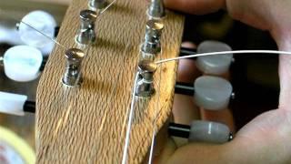 How to change strings on a bouzouki -tzoura