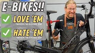 So...WHATS UP with those E-BIKES anyway? A 20 minute RANT while fixing up a TRUSTY old Trek Hybrid