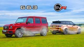 AMG G63 vs Range Rover Sport SVR TUG OF WAR - Mat vs Yianni