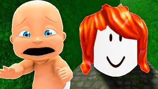 Baby Escapes EVIL GIRL ROBLOX HEAD