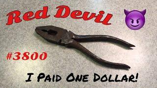 Antique Red Devil No-3800 Pliers and Vintage Snap-Cut Clippers