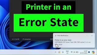Printer is in an Error State  Printer Error in Windows 1011 {Six Possible Solutions}