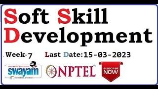 Soft Skill Development assignment 7  Week-7 Assignment Answers  NPTEL 2023 