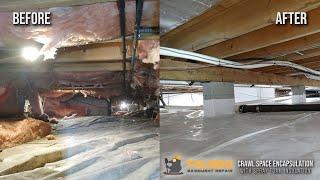 Toledo Basement Repair Crawl Space Encapsulation with Spray Foam Insulation Video