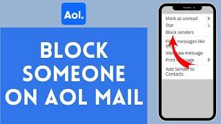 How to Block Someone on AOL Mail 2024  AOL Mail Tutorial