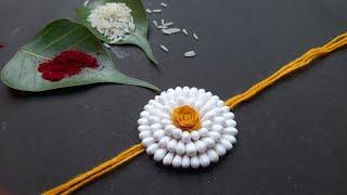 How to make rakhi with earbuds Diy rakhi  rakhi with earbuds  rakhi making at home