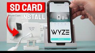 Wyze Cam SD Card Installation Install and Setup